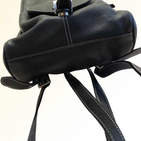 Tignanello Black Leather Mini Backpack Bag - Picture 11 of 13